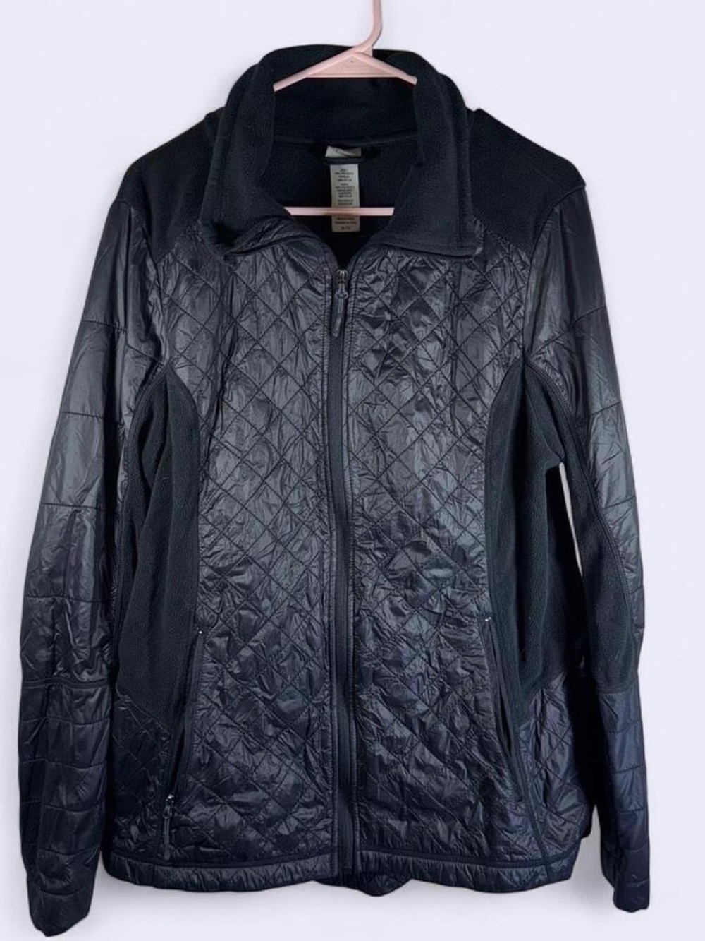 Champion Black Quilted Puffer Jacket with Full Zip